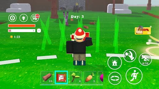 Gameplay screenshot 2 from Night Survive in Haunt Forest - Adventure game